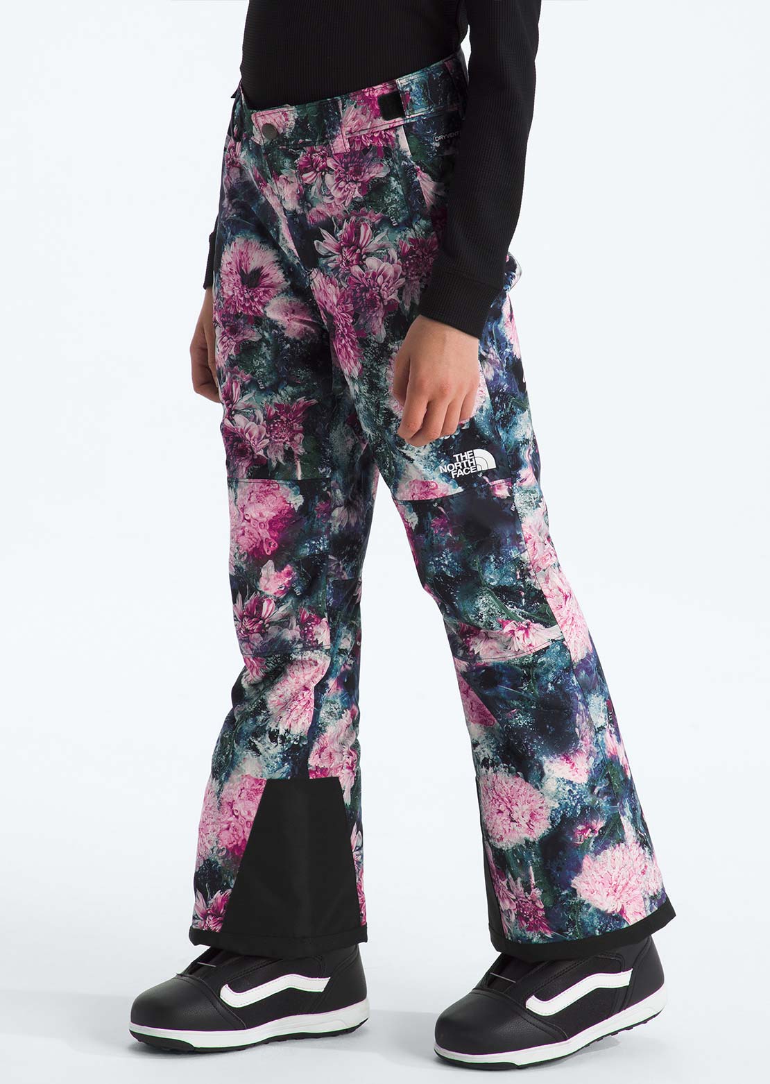 The North Face Junior Freedom Insulated Print Pants Pale Blossom Frozen Floral Print