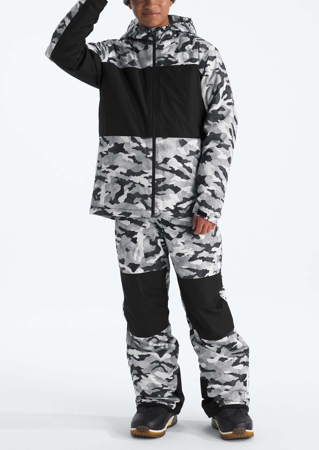 The North Face Junior Freedom Insulated Print Jacket Smoked Pearl TNF Camo Small Print