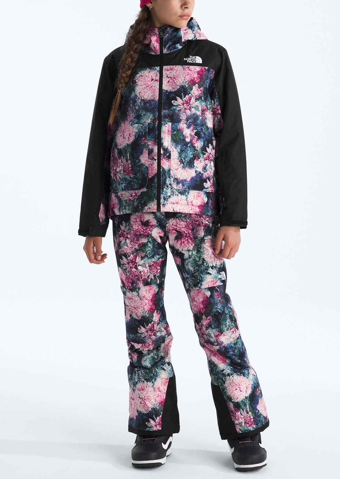 The North Face Junior Freedom Insulated Print Jacket Pale Blossom Frozen Floral Print