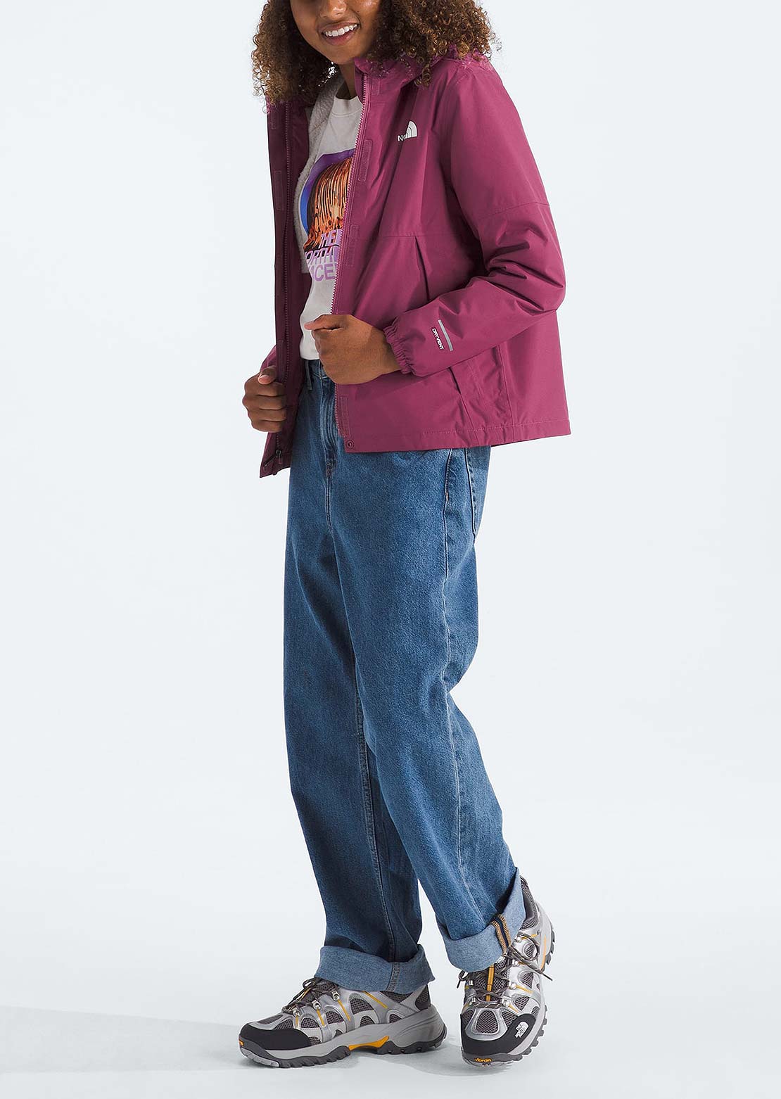 The North Face Junior Warm Antora Rain Jacket Cyber Berry