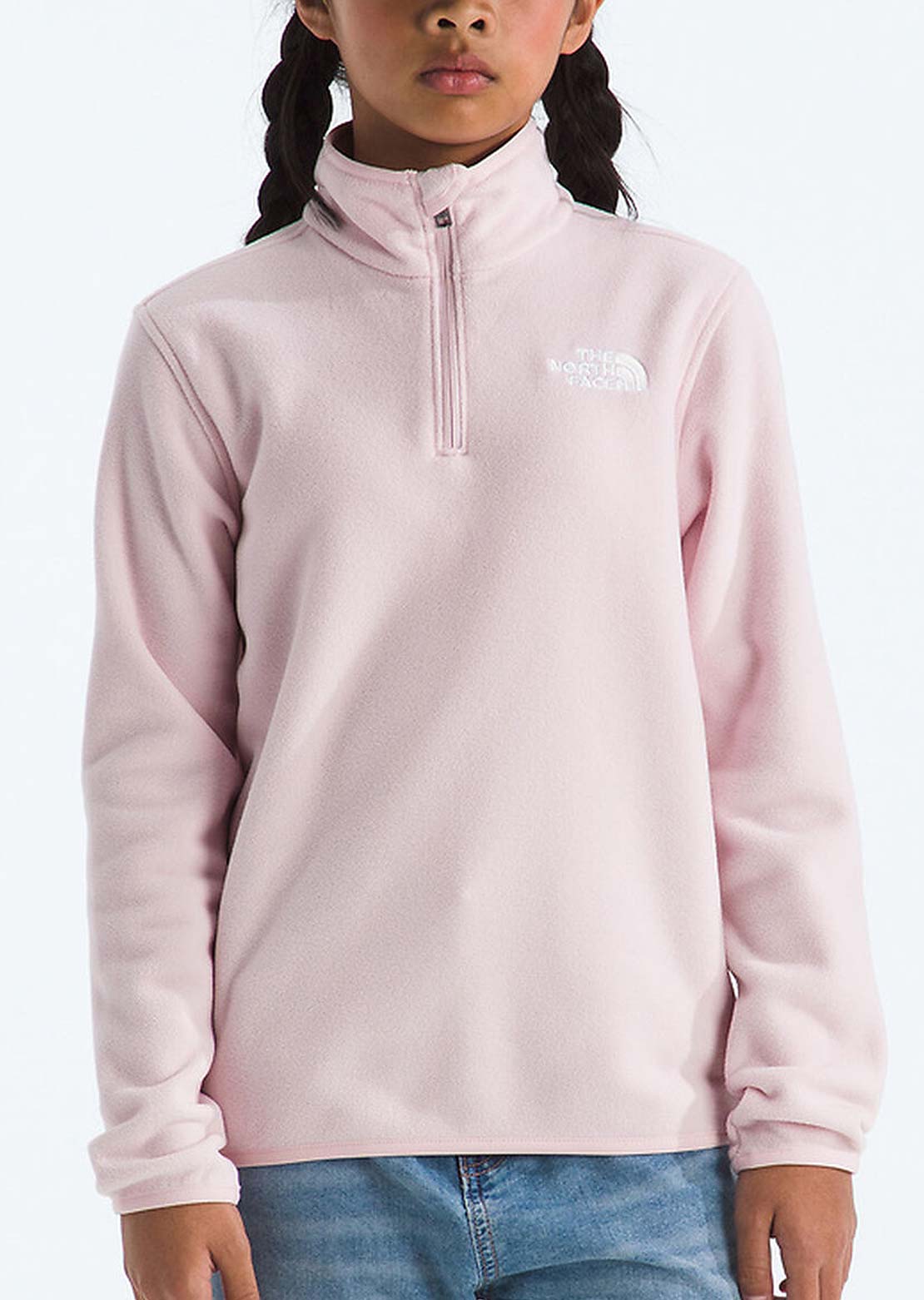 The North Face Junior Glacier 1/4 Zip Pullover Pale Blossom