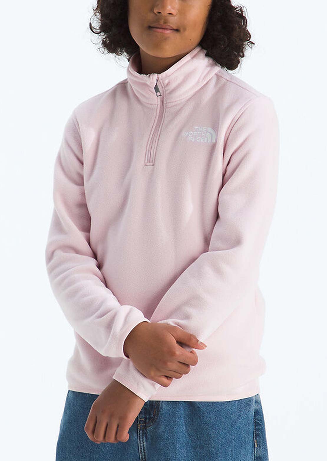 The North Face Junior Glacier 1/4 Zip Pullover Pale Blossom