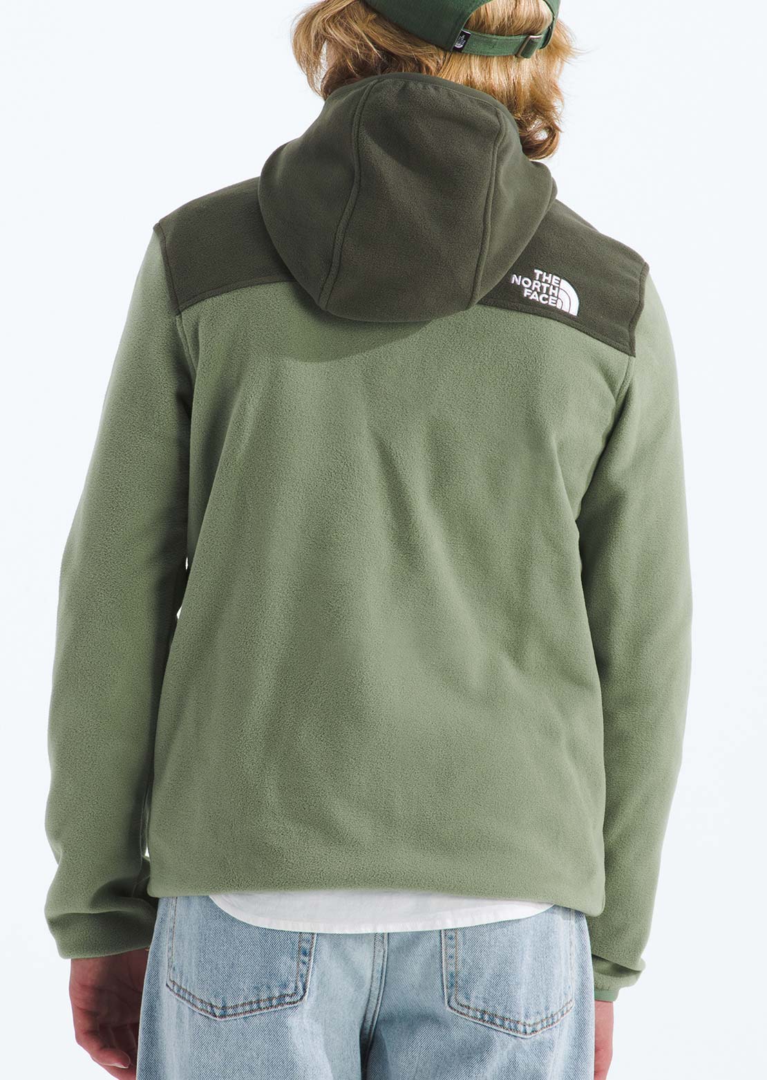 The North Face Junior Glacier Full Zip Hood Bark Mist/New Taupe Green