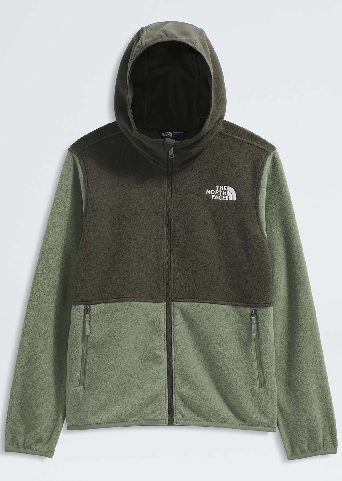 The North Face Junior Glacier Full Zip Hood Bark Mist/New Taupe Green