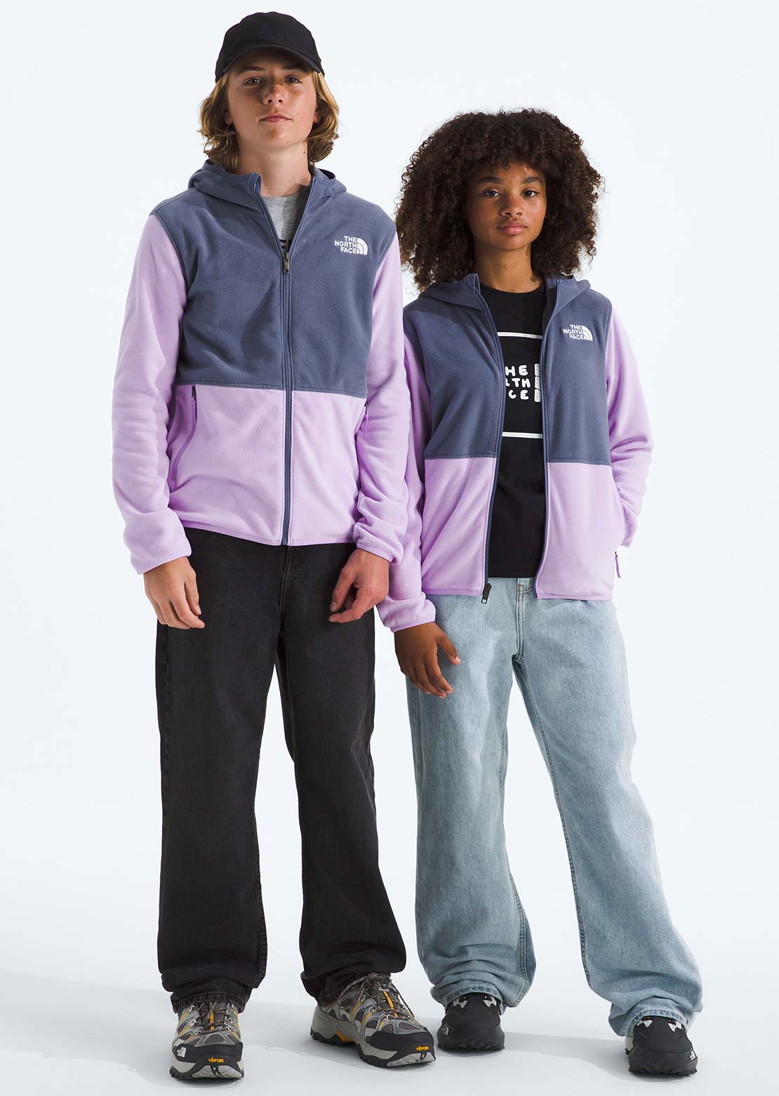 The North Face Junior Glacier Full Zip Hood Lite Lilac/Twilight Galaxy