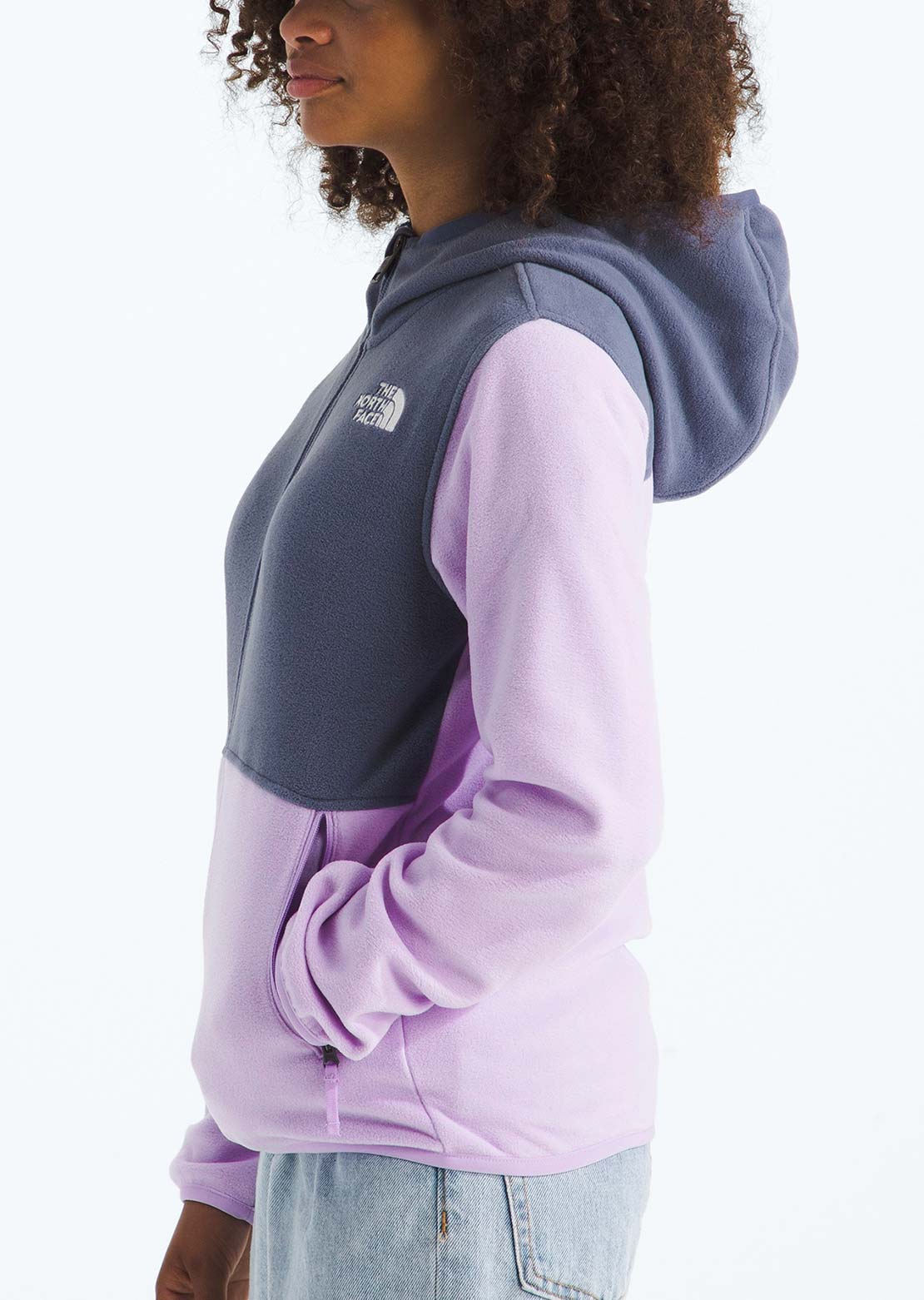 The North Face Junior Glacier Full Zip Hood Lite Lilac/Twilight Galaxy