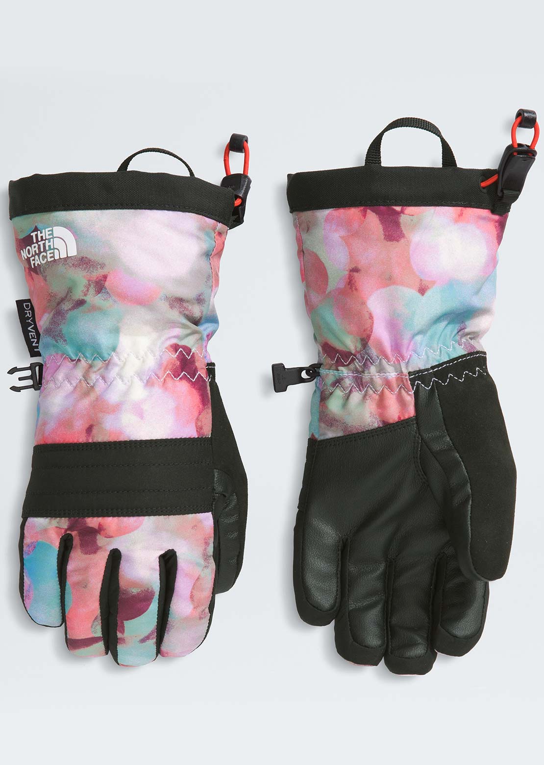 The North Face Junior Montana Ski Gloves Light Lilac Lens Flare Print