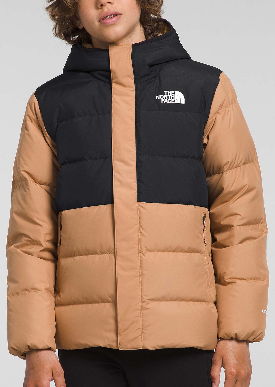 The North Face Junior North Down Fleece-Lined Parka Almond Butter