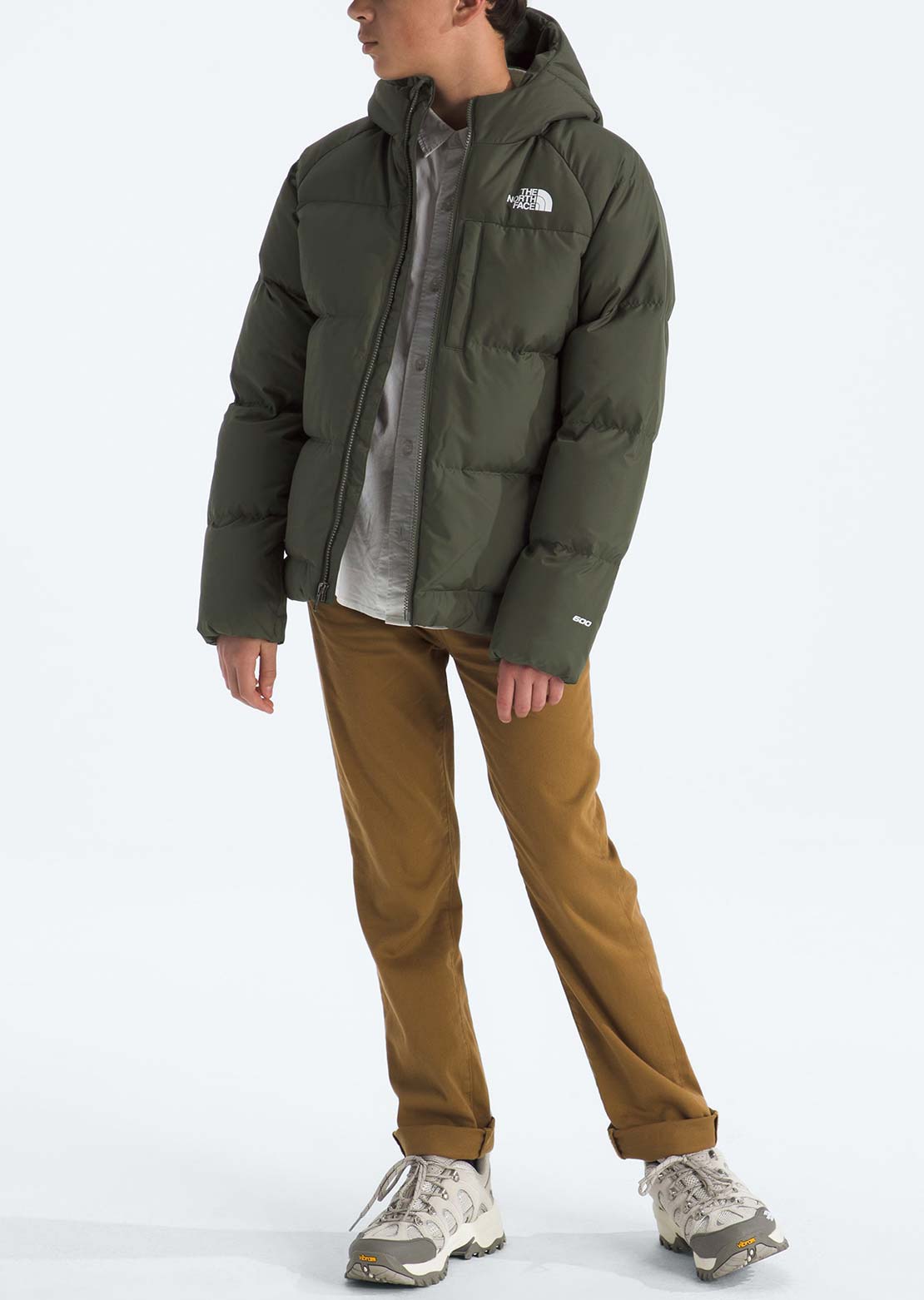 The North Face Junior North Down Hooded Jacket New Taupe Green