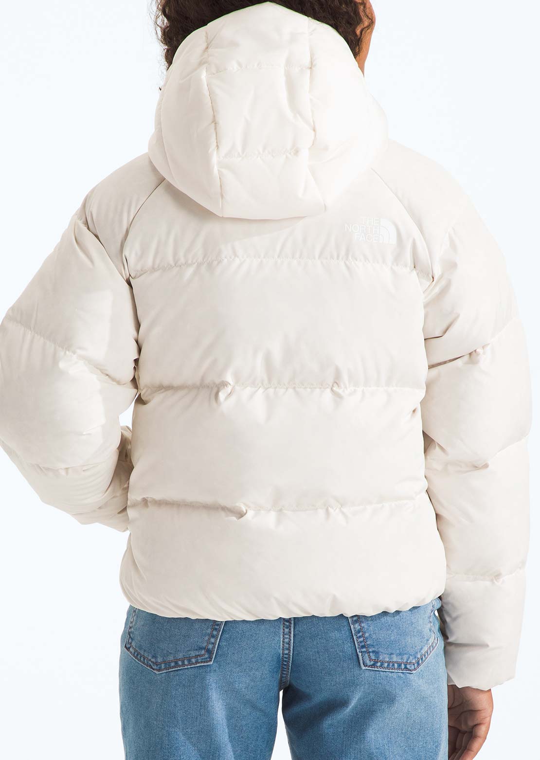 The North Face Junior North Down Hooded Jacket White Dune