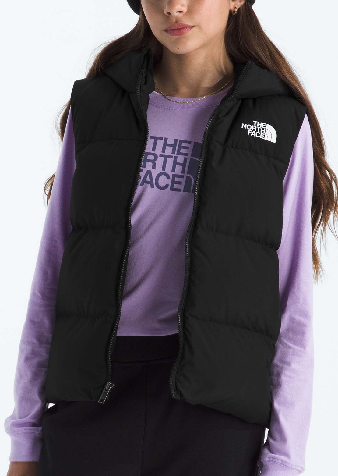 The North Face Junior North Down Hooded Vest TNF Black
