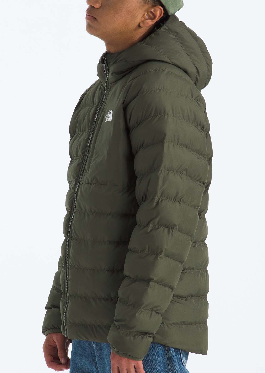 The North Face Junior Reversible Perrito Hooded Jacket New Taupe Green