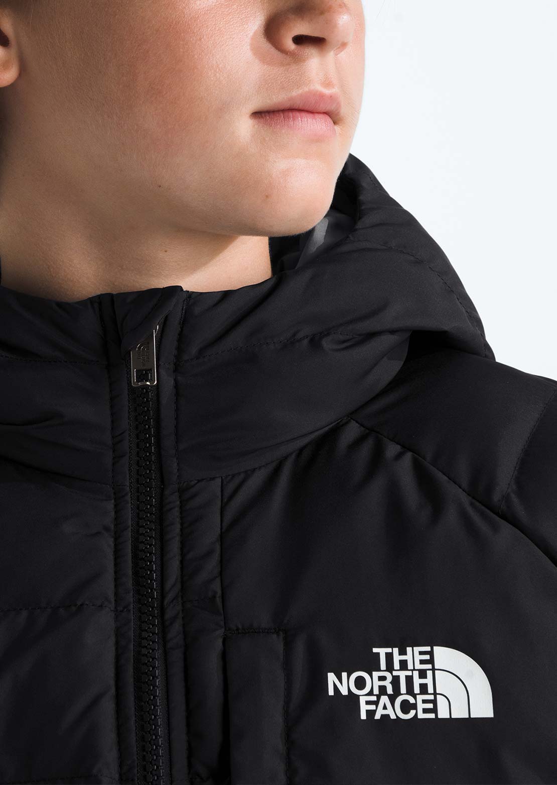 The North Face Junior Reversible Perrito Hooded Jacket TNF Black/Smoked Pearl