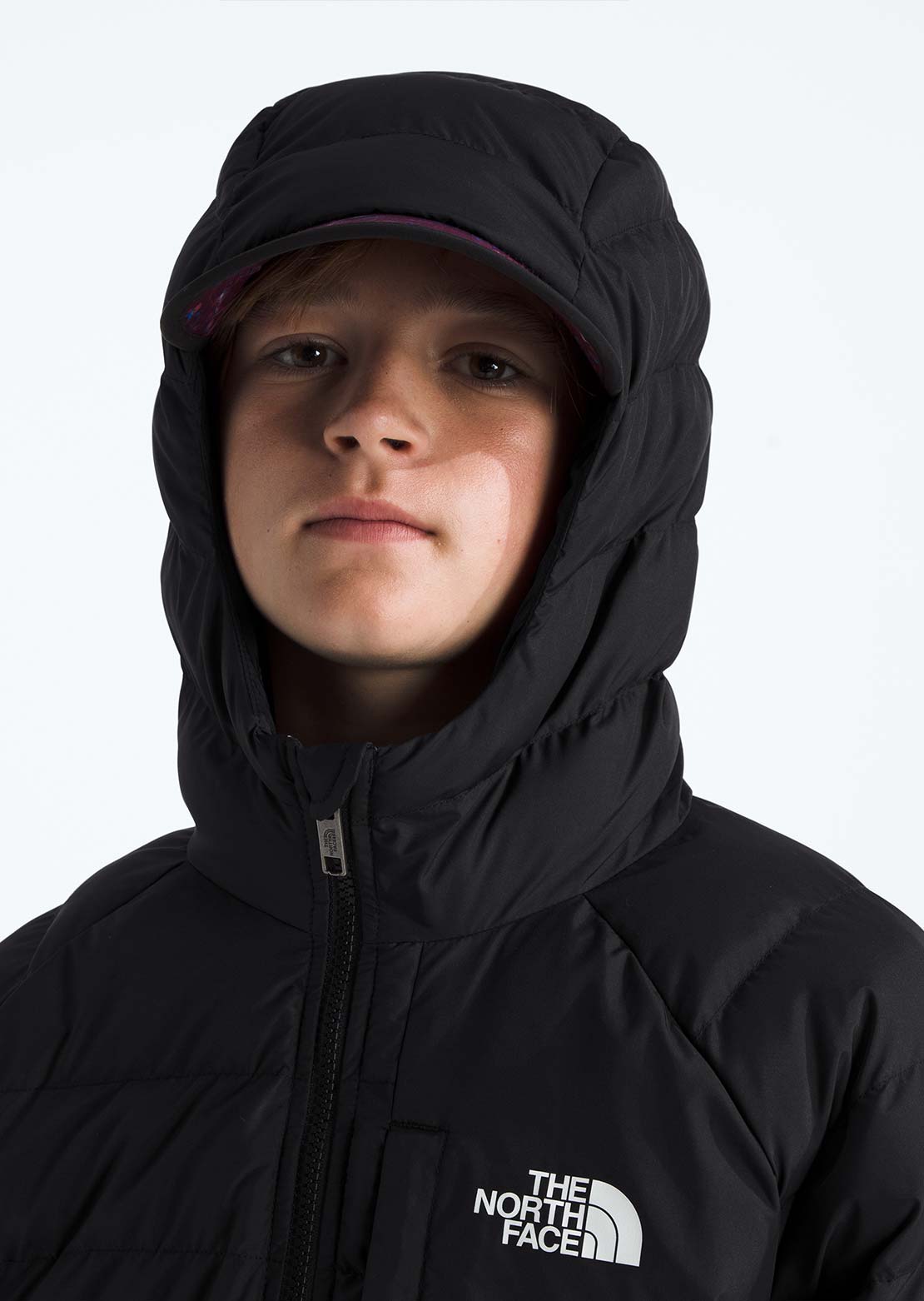 The North Face Junior Reversible Perrito Hooded Jacket TNF Black/Smoked Pearl