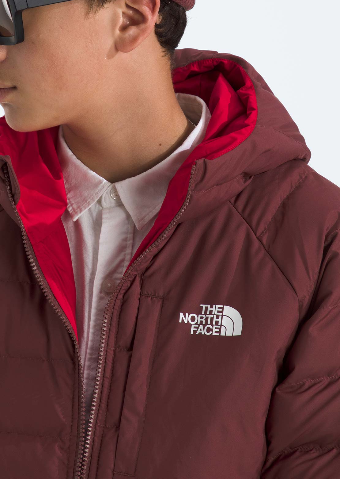 The North Face Junior Reversible Perrito Hooded Jacket Sumac