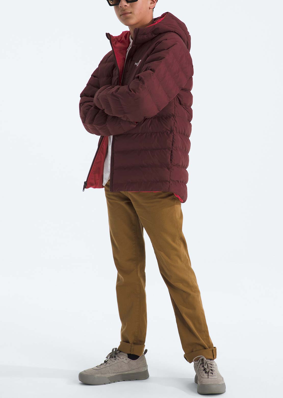 The North Face Junior Reversible Perrito Hooded Jacket Sumac