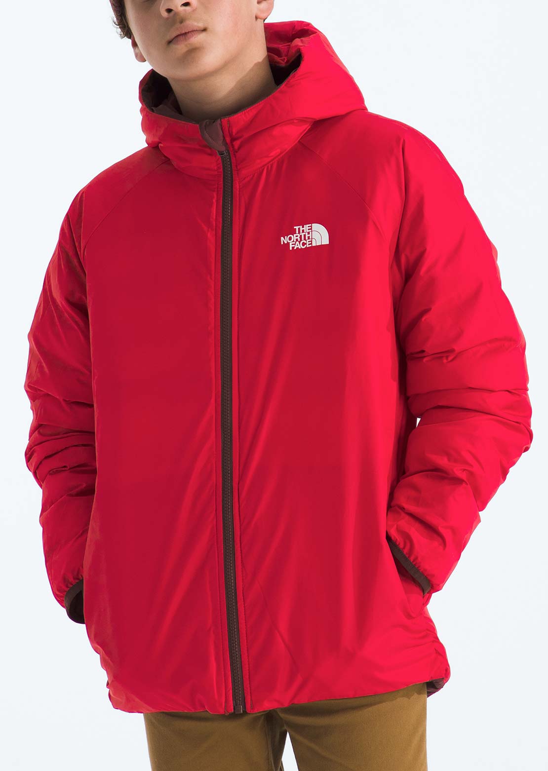The North Face Junior Reversible Perrito Hooded Jacket Sumac