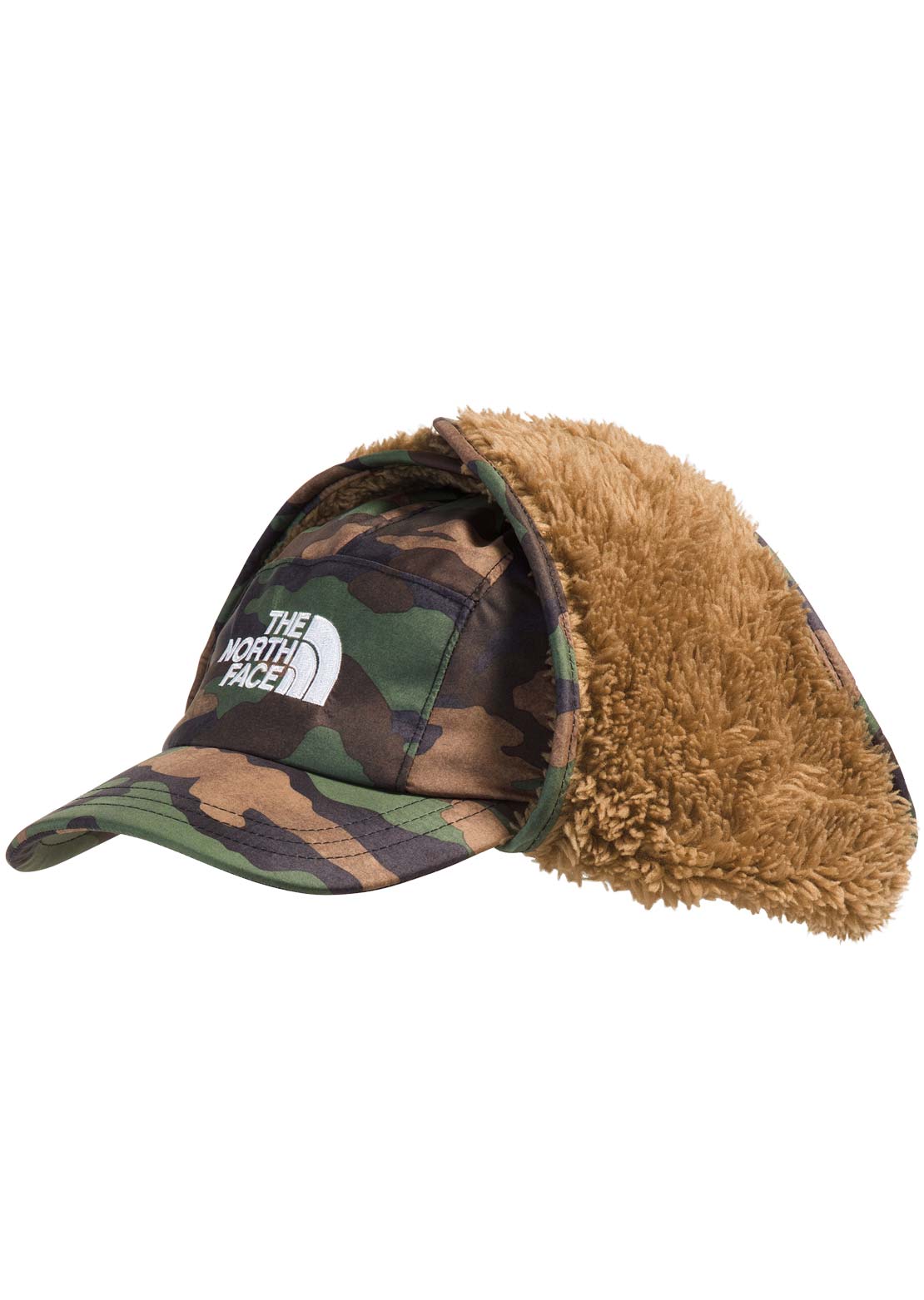 The North Face Junior Shasta Trapper Hat TNF Black TNF Camo Print/Utility Brown
