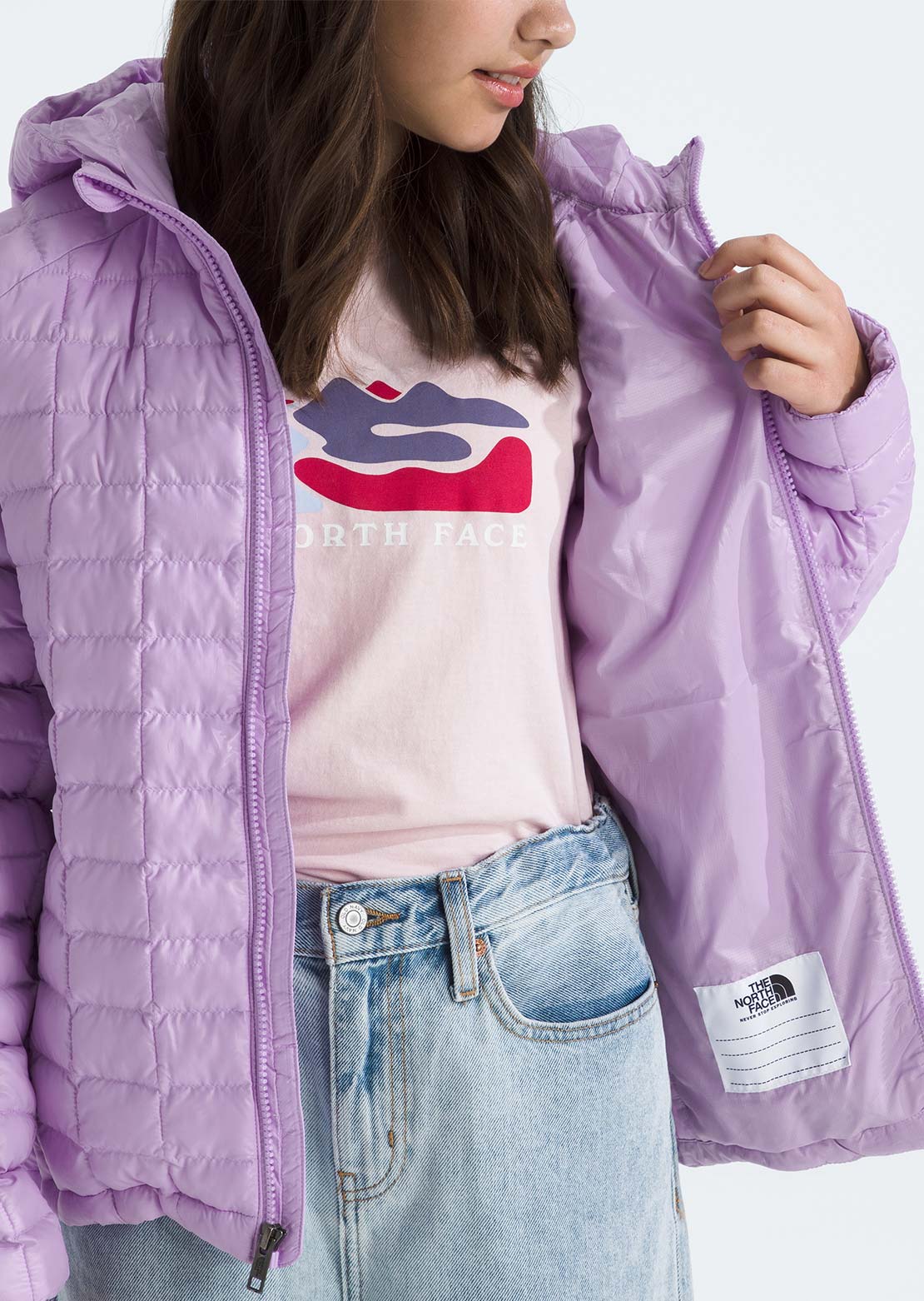 The North Face Junior ThermoBall Hooded Jacket Lite Lilac