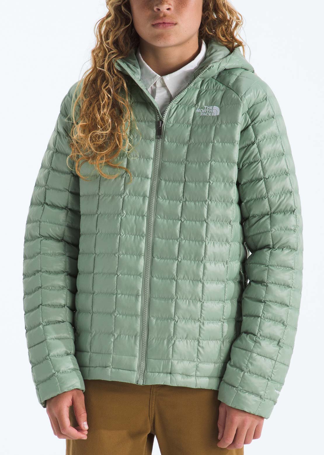 The North Face Junior ThermoBall Hooded Jacket Slate Moss