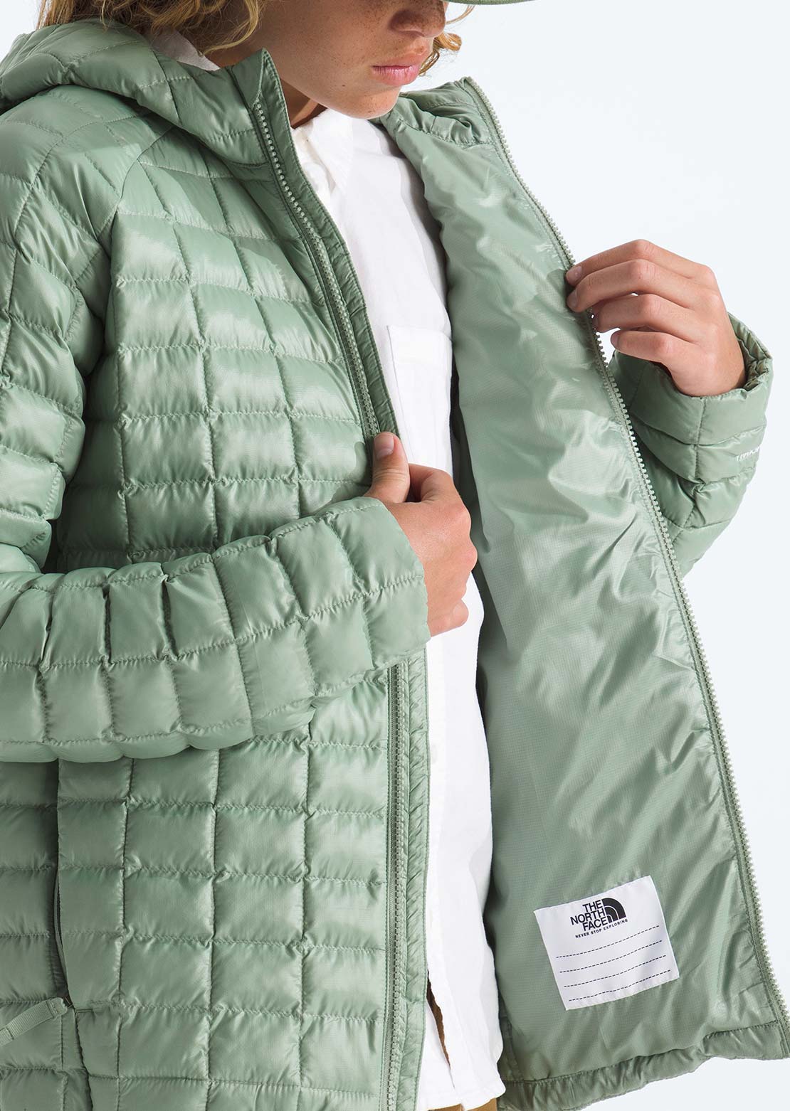 The North Face Junior ThermoBall Hooded Jacket Slate Moss