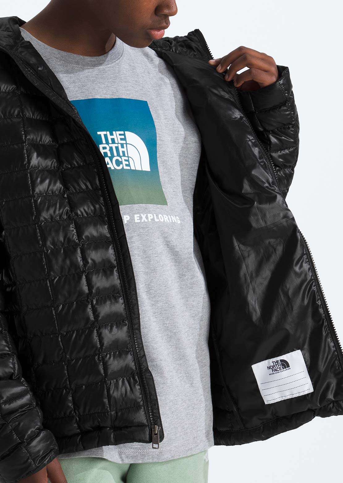 The North Face Junior ThermoBall Hooded Jacket TNF Black
