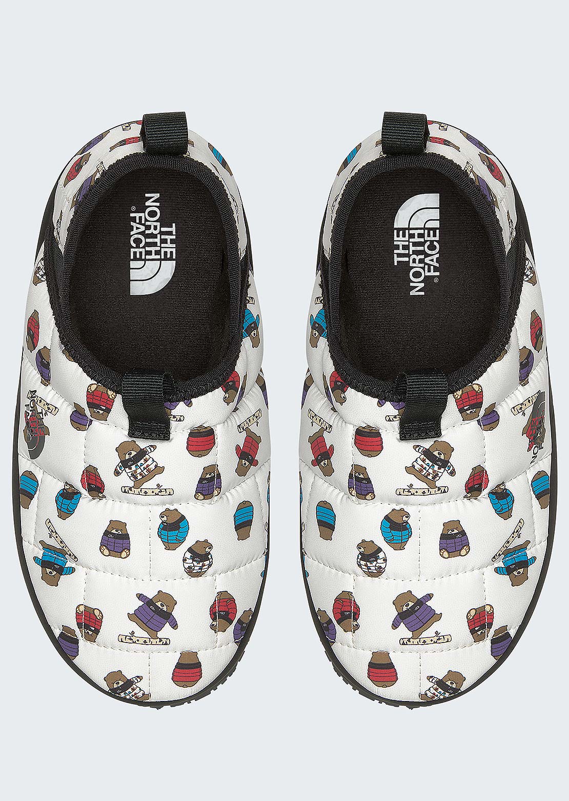 The North Face Junior ThermoBall Traction Mule II Slippers Nuptse Bears Print Multi/TNF Black