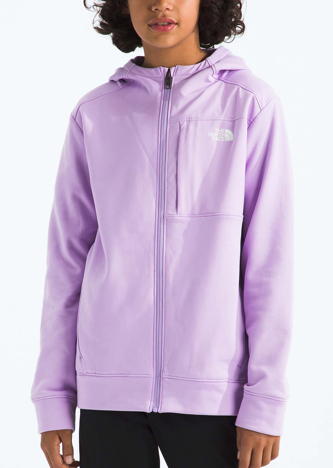 The North Face Junior TNF Performance Fleece Full Zip Hooded Jacket Lite Lilac