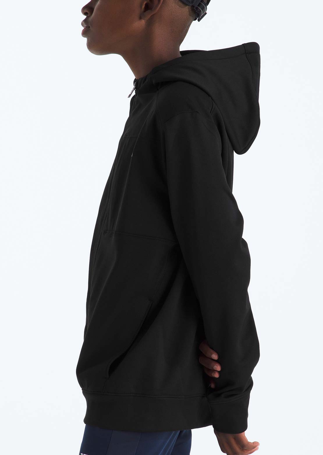 The North Face Junior TNF Performance Fleece Full Zip Hooded Jacket TNF Black