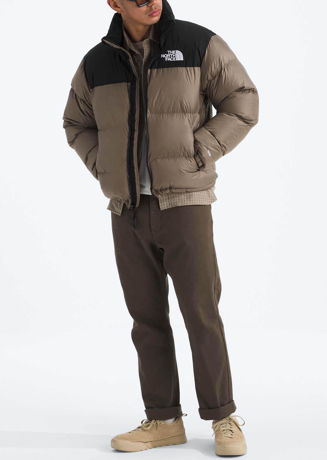 The North Face Men's 1996 Retro Nuptse Jacket Mocha Brown/TNF Black