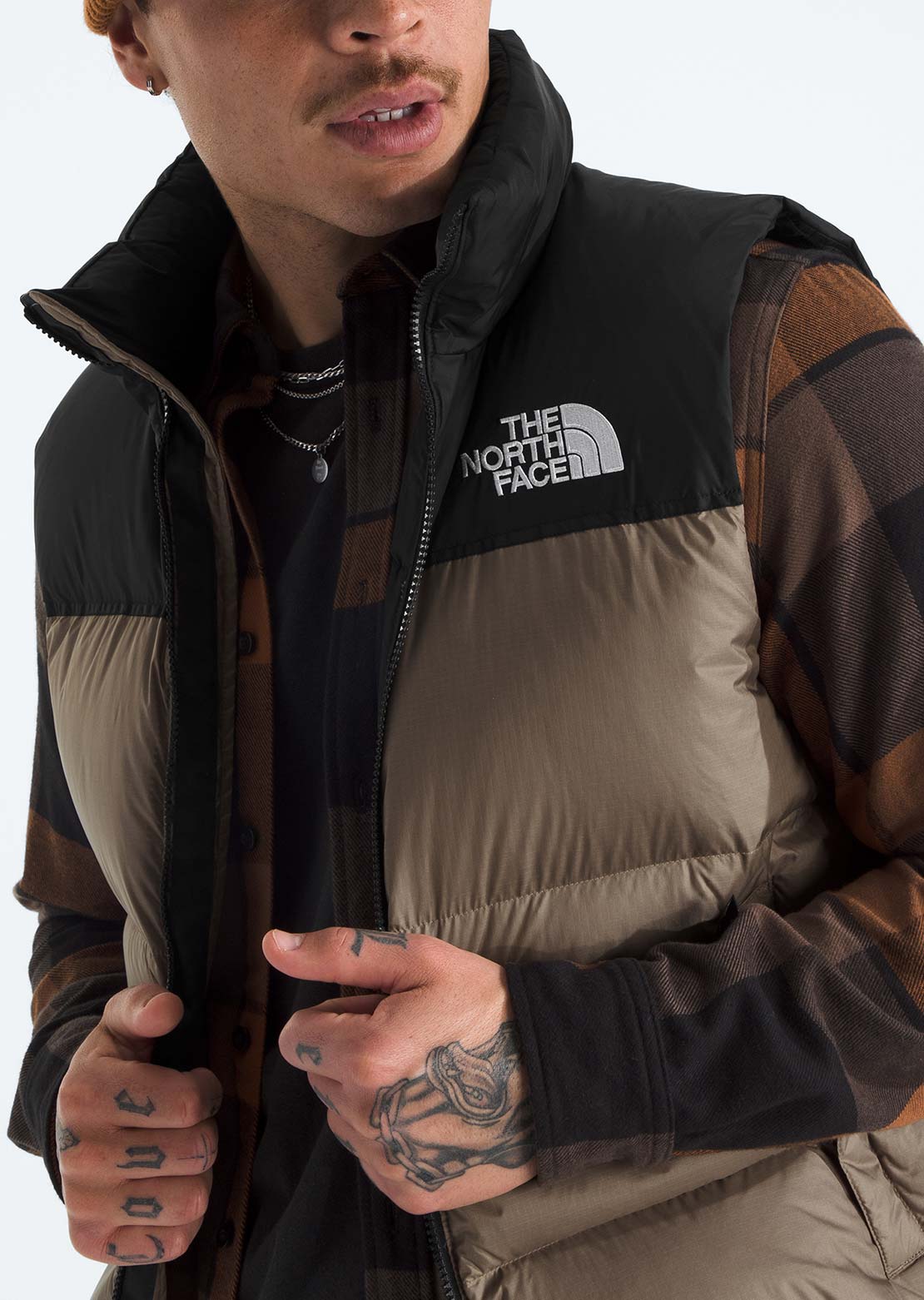 The North Face Men's 1996 Retro Nuptse Vest Mocha Brown/TNF Black