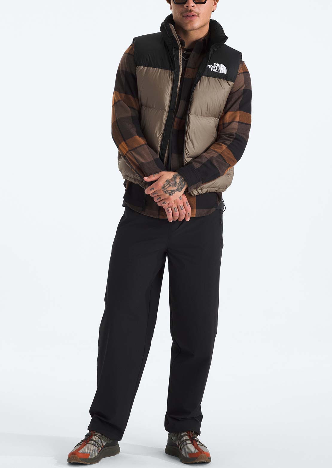 The North Face Men's 1996 Retro Nuptse Vest Mocha Brown/TNF Black