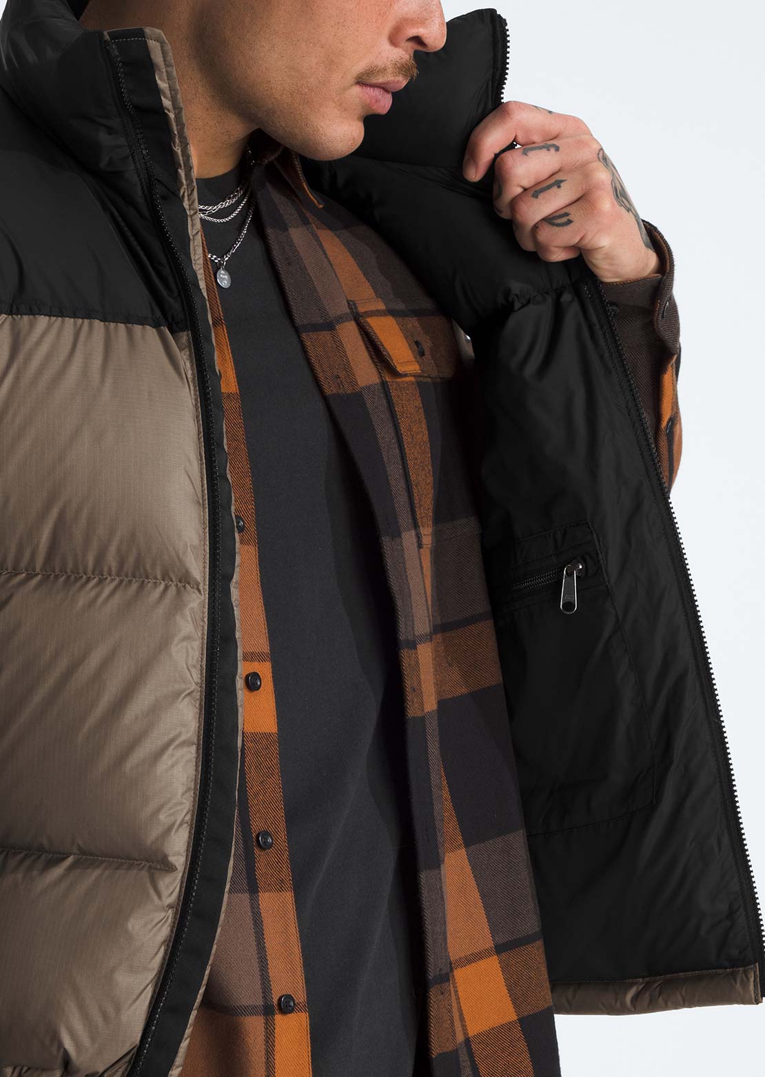 The North Face Men's 1996 Retro Nuptse Vest Mocha Brown/TNF Black
