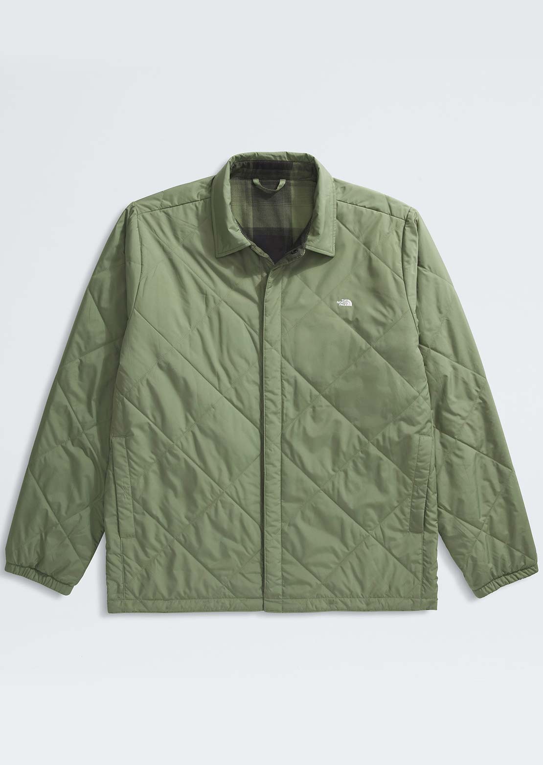 The North Face Men's Afterburner Insulated Flannel Jacket Bark Mist/TNF Black Shadow Plaid
