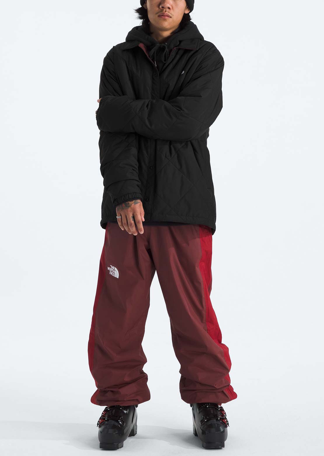 The North Face Men's Afterburner Insulated Flannel Jacket TNF Black/Sumac