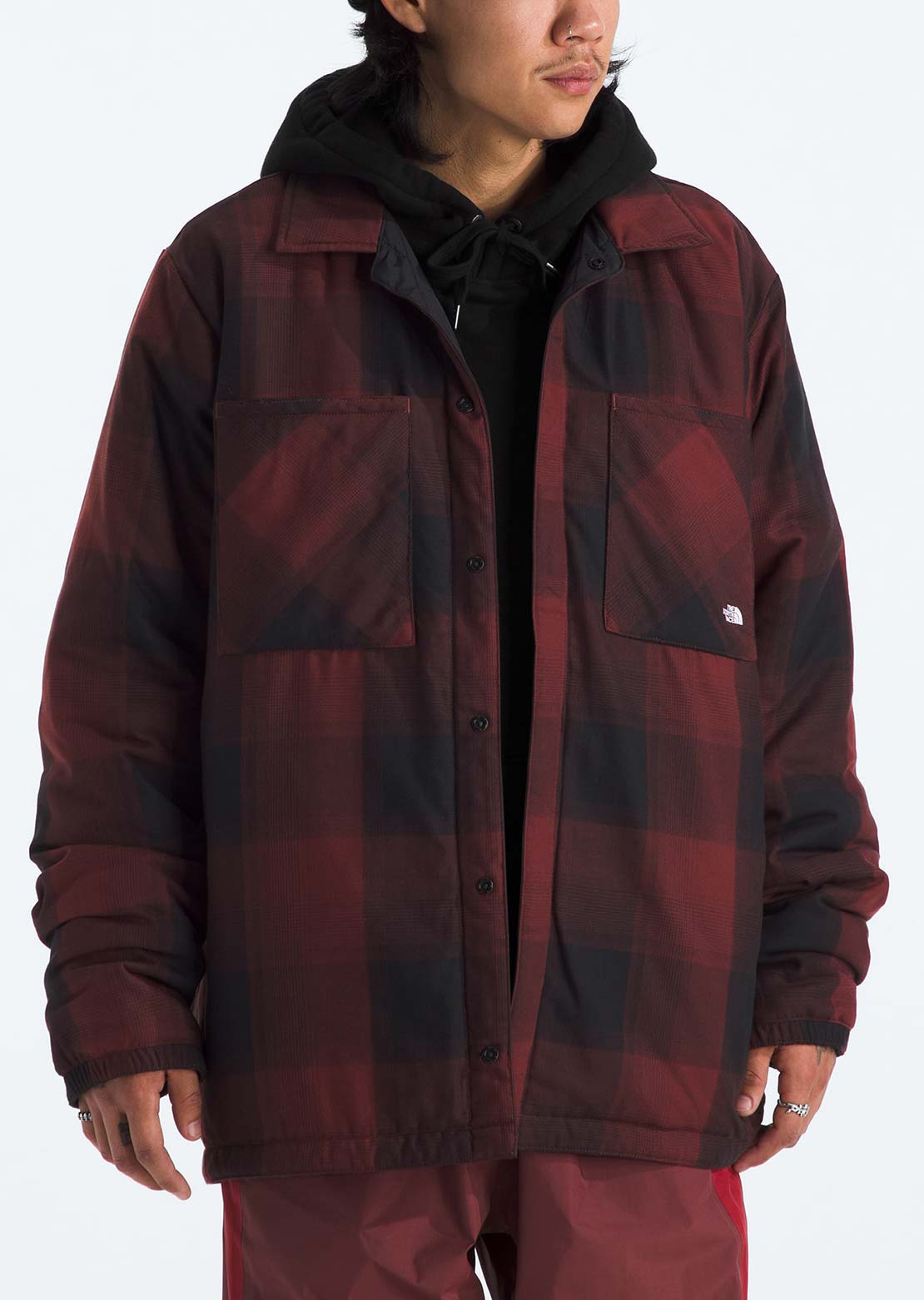 The North Face Men's Afterburner Insulated Flannel Jacket TNF Black/Sumac