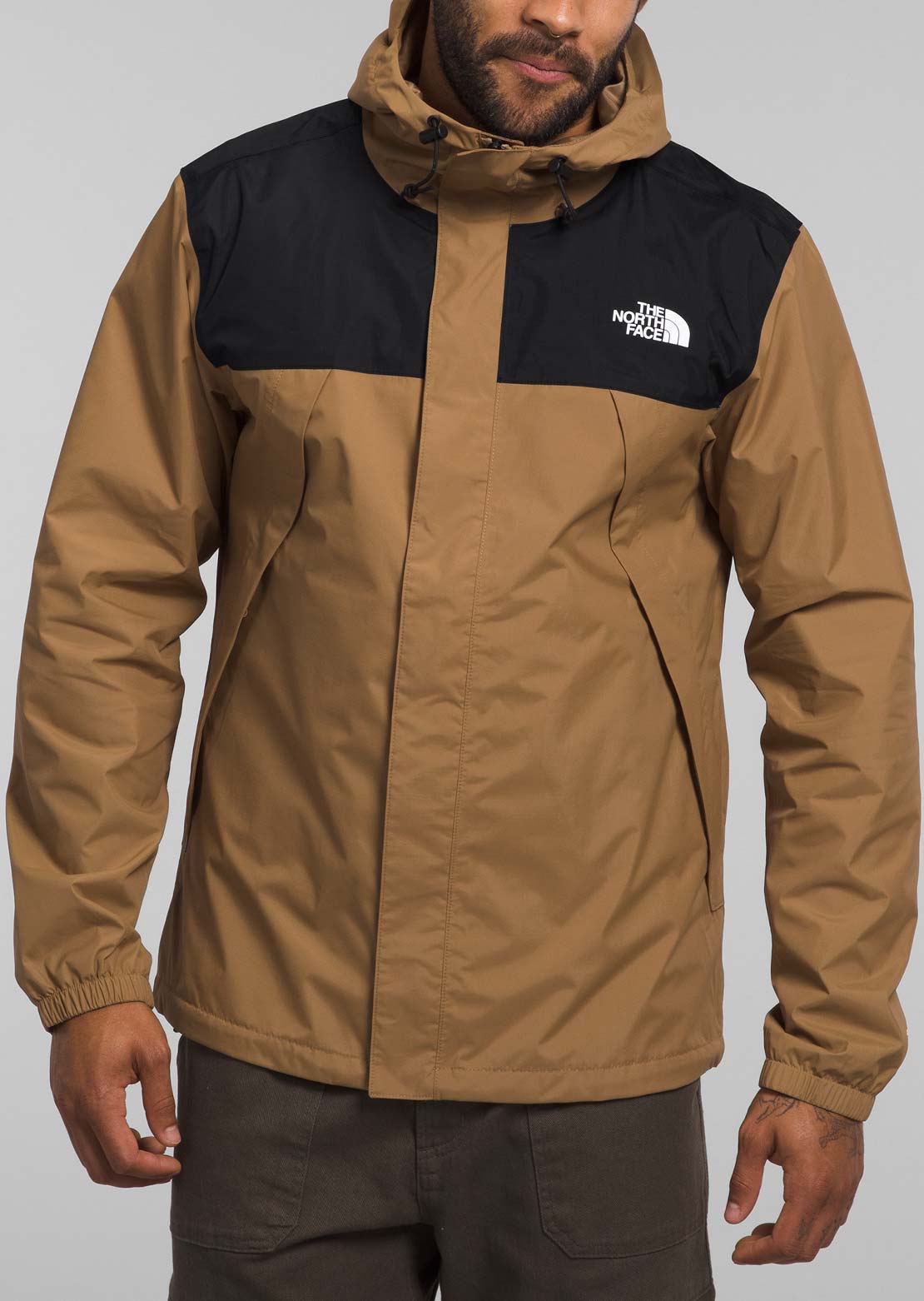 The North Face Men's Antora Jacket Utility Brown/TNF Black-NPF