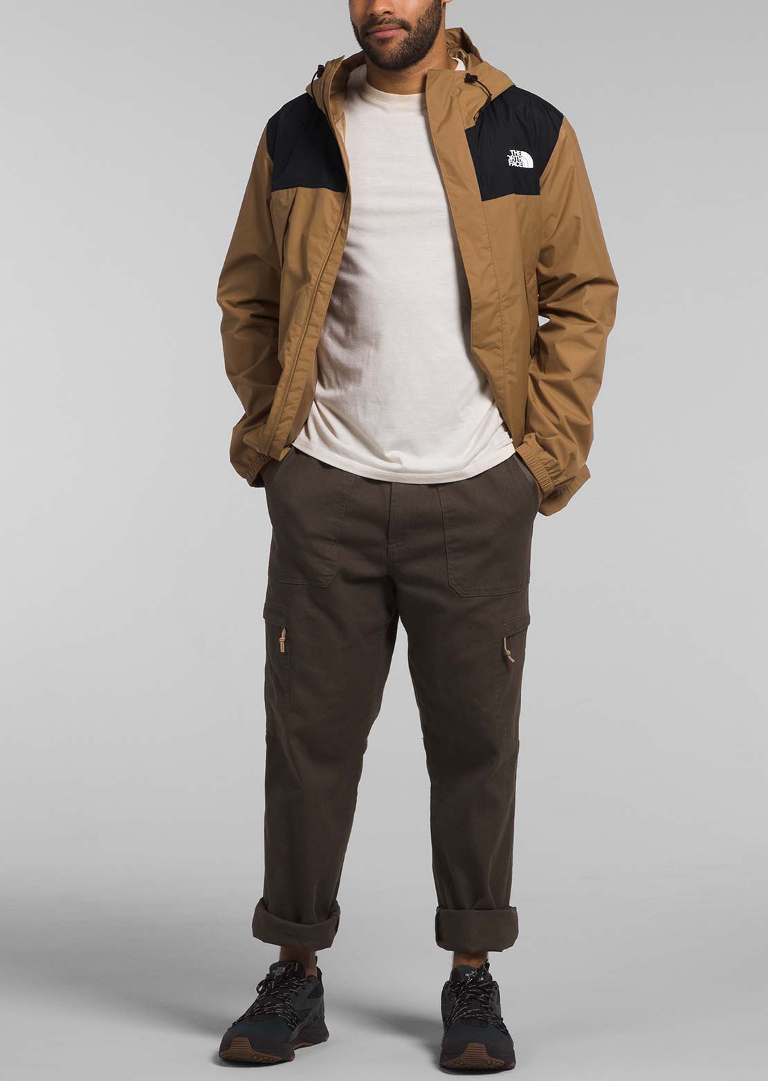 The North Face Men's Antora Jacket Utility Brown/TNF Black-NPF