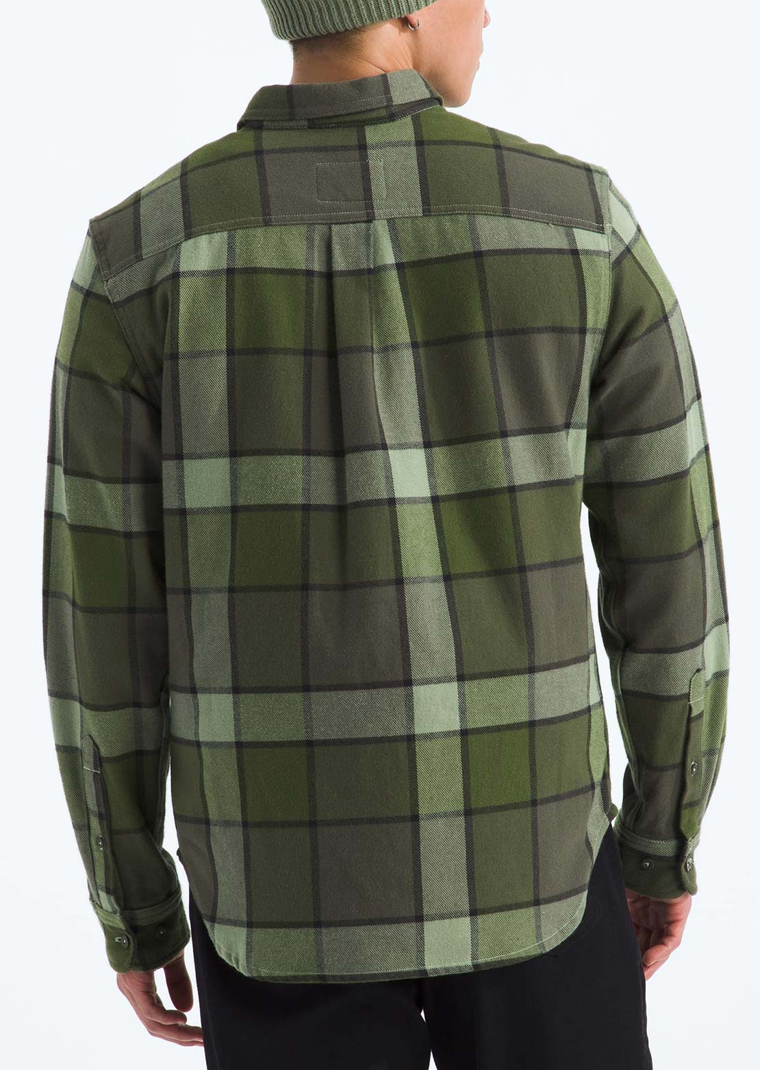 The North Face Men's Arroyo Flannel Plaid Button Up Shirt New Taupe Green Macro Small Plaid