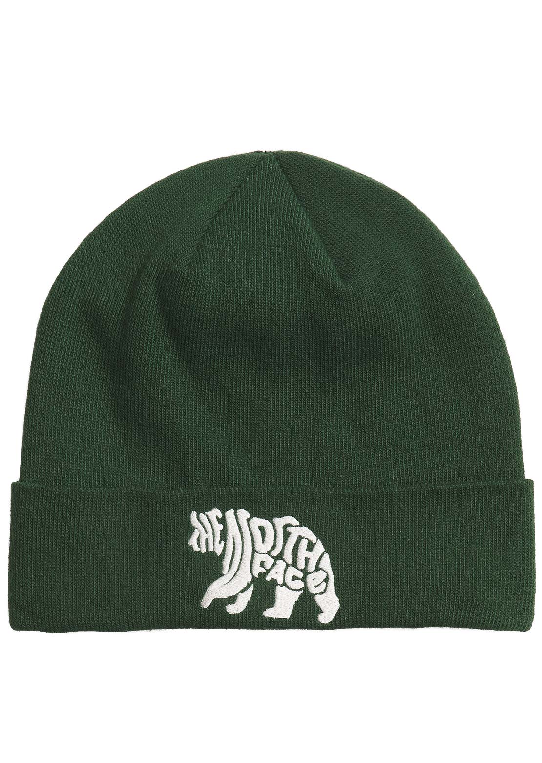 The North Face Men&#39;s Dock Worker Recycled Beanie Pine Needle/Beargraphic