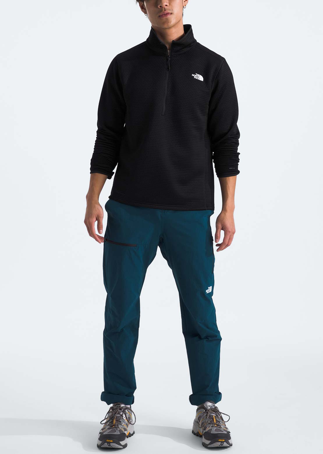 The North Face Men's Dotknit Thermal 1/4 Zip Sweater TNF Black