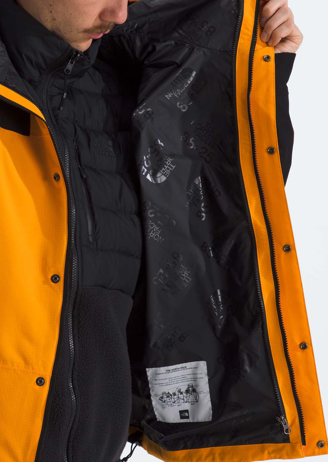 The North Face Men's DryVent Mono Mountain Jacket Summit Gold/TNF Black