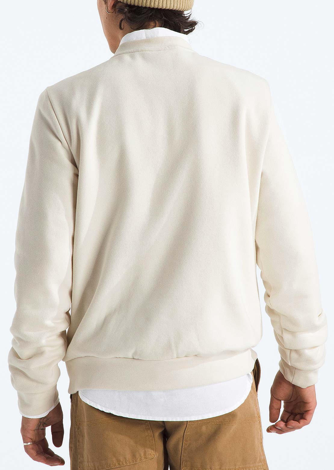 The North Face Men's Evolution Simple Dome Crewneck Sweatshirt White Dune
