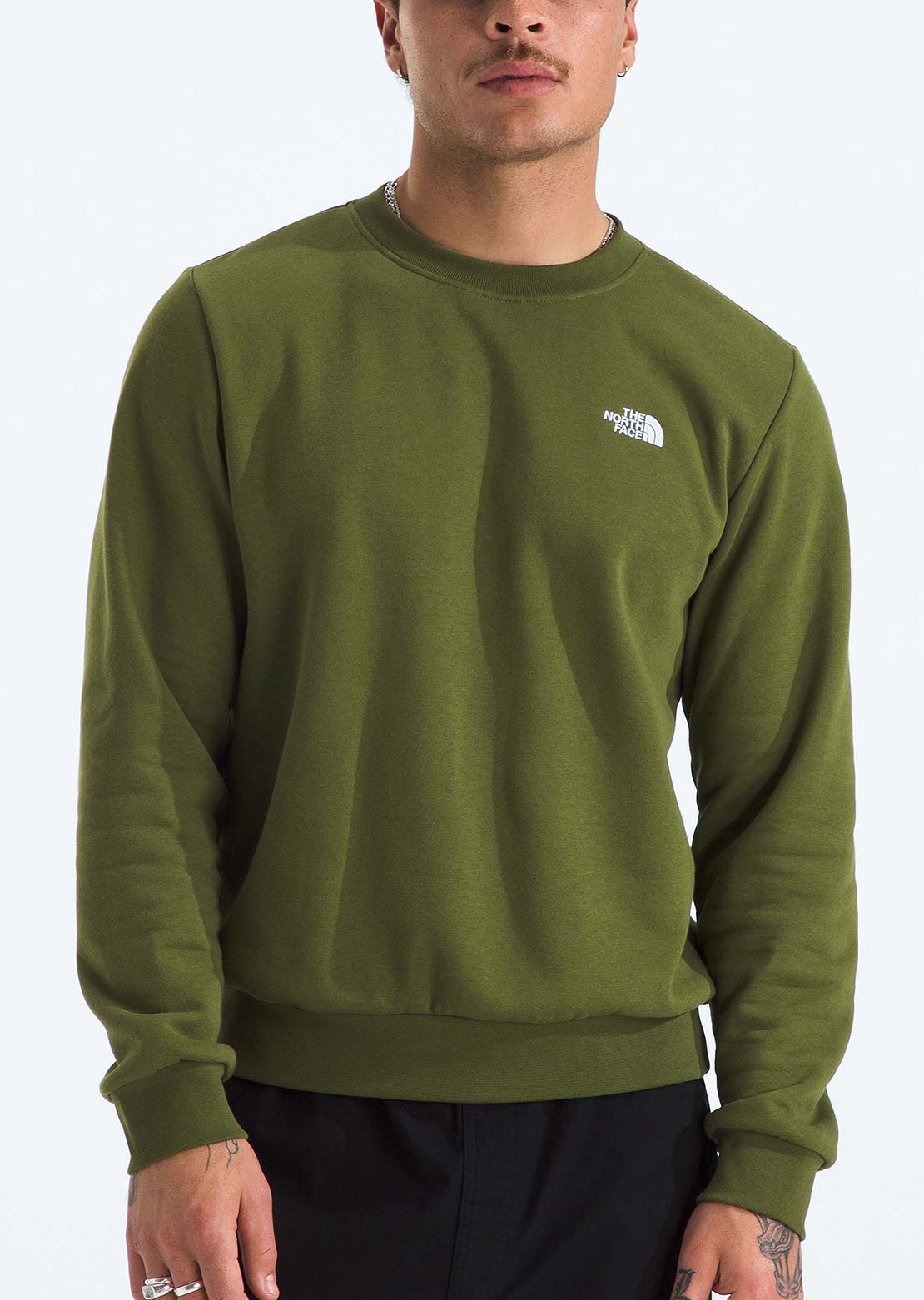 The North Face Men's Evolution Simple Dome Crewneck Sweatshirt Woodland Green
