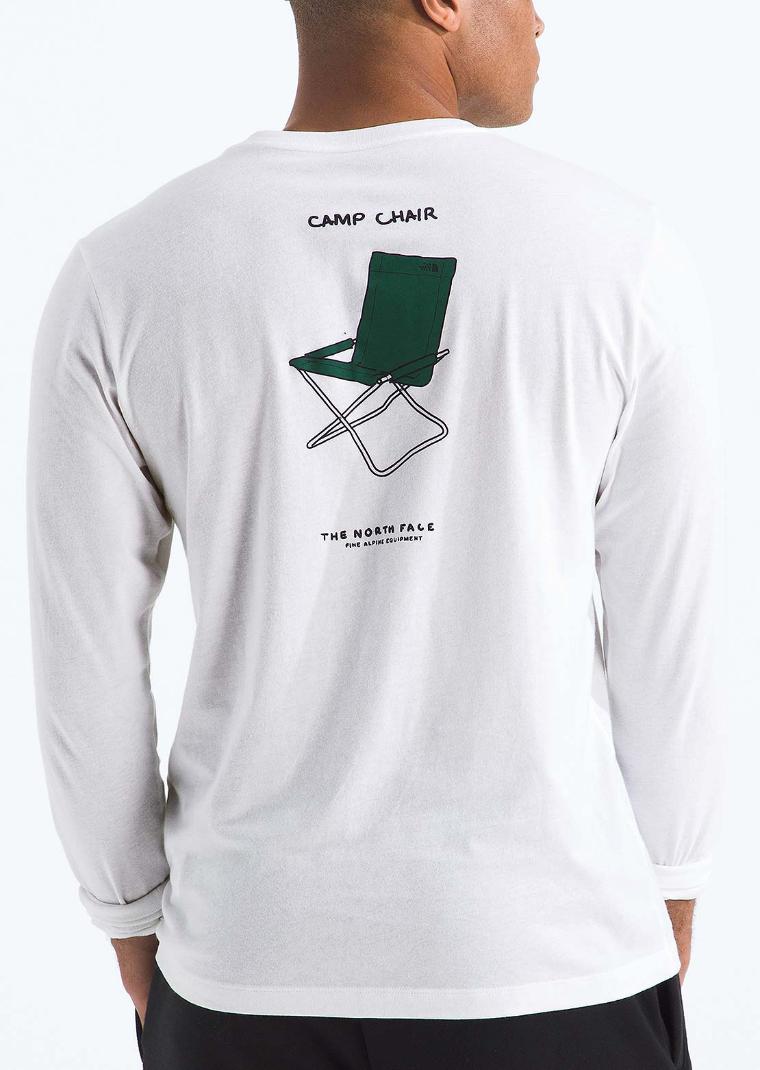 The North Face Men's Evolution Sketch Logo Graphic Long Sleeve TNF White