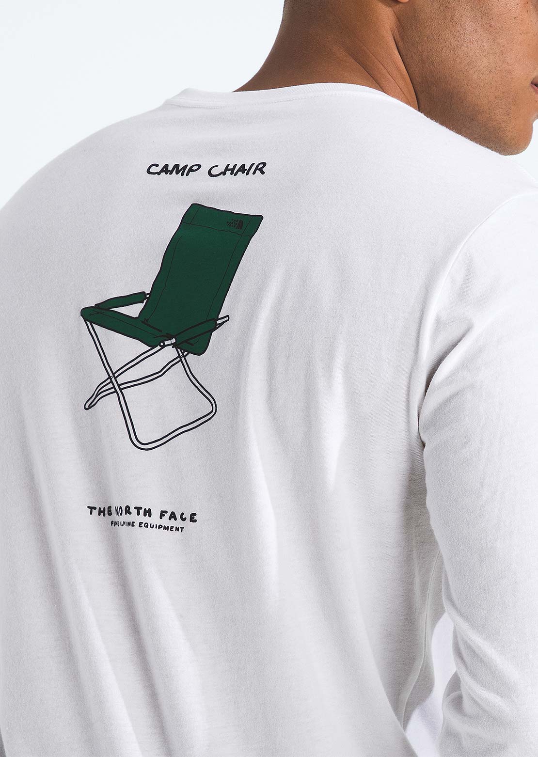 The North Face Men's Evolution Sketch Logo Graphic Long Sleeve TNF White