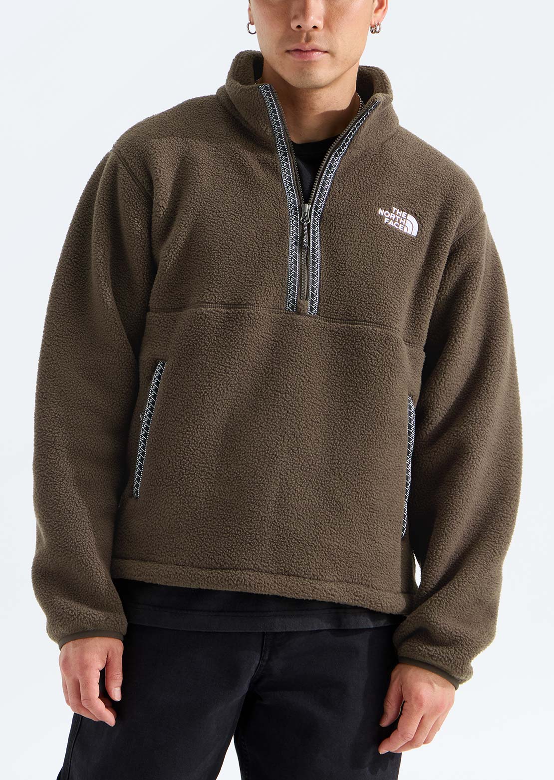 The North Face Men's Fleeski 1/4 Zip Pullover Dark Chestnut