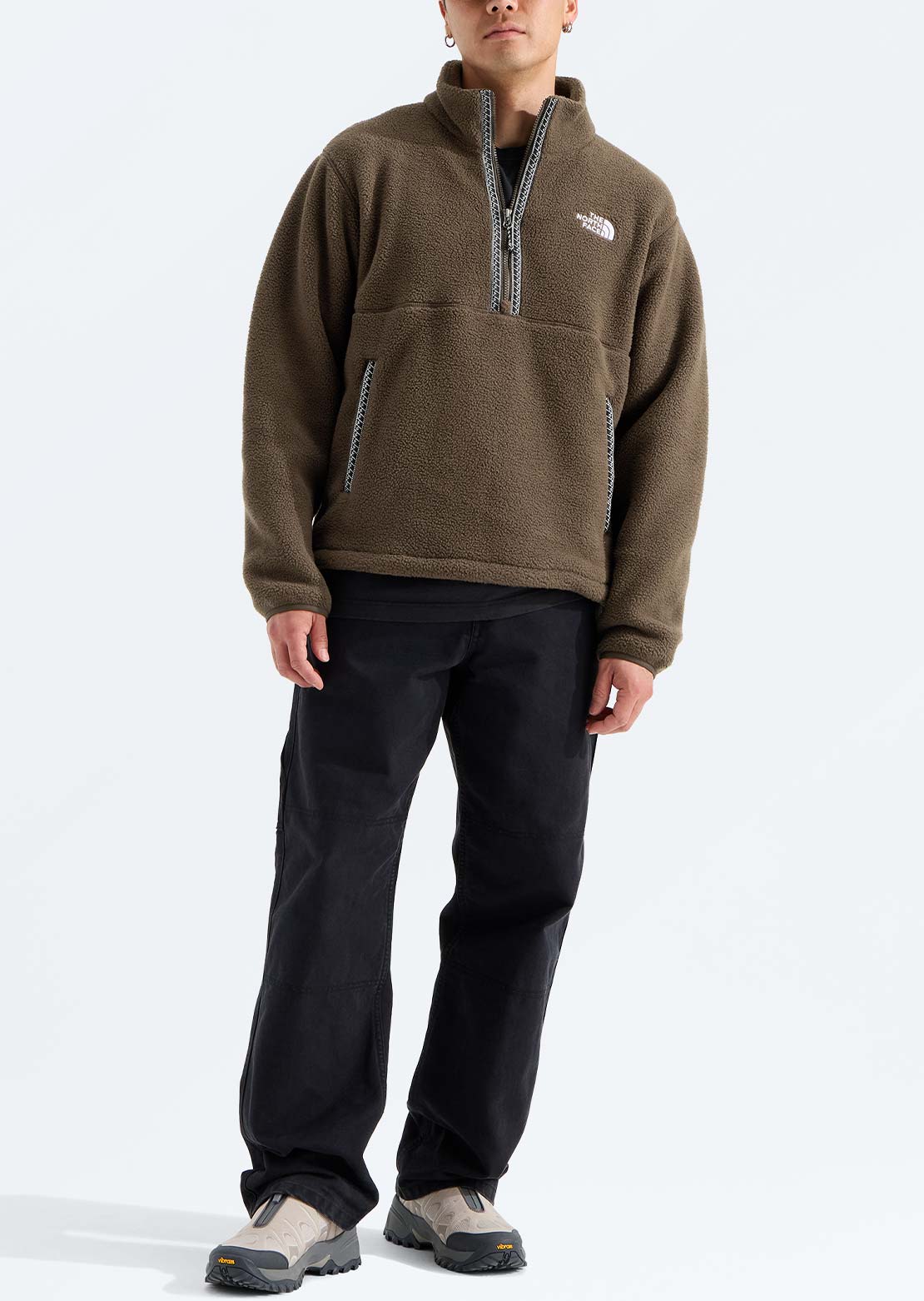 The North Face Men's Fleeski 1/4 Zip Pullover Dark Chestnut