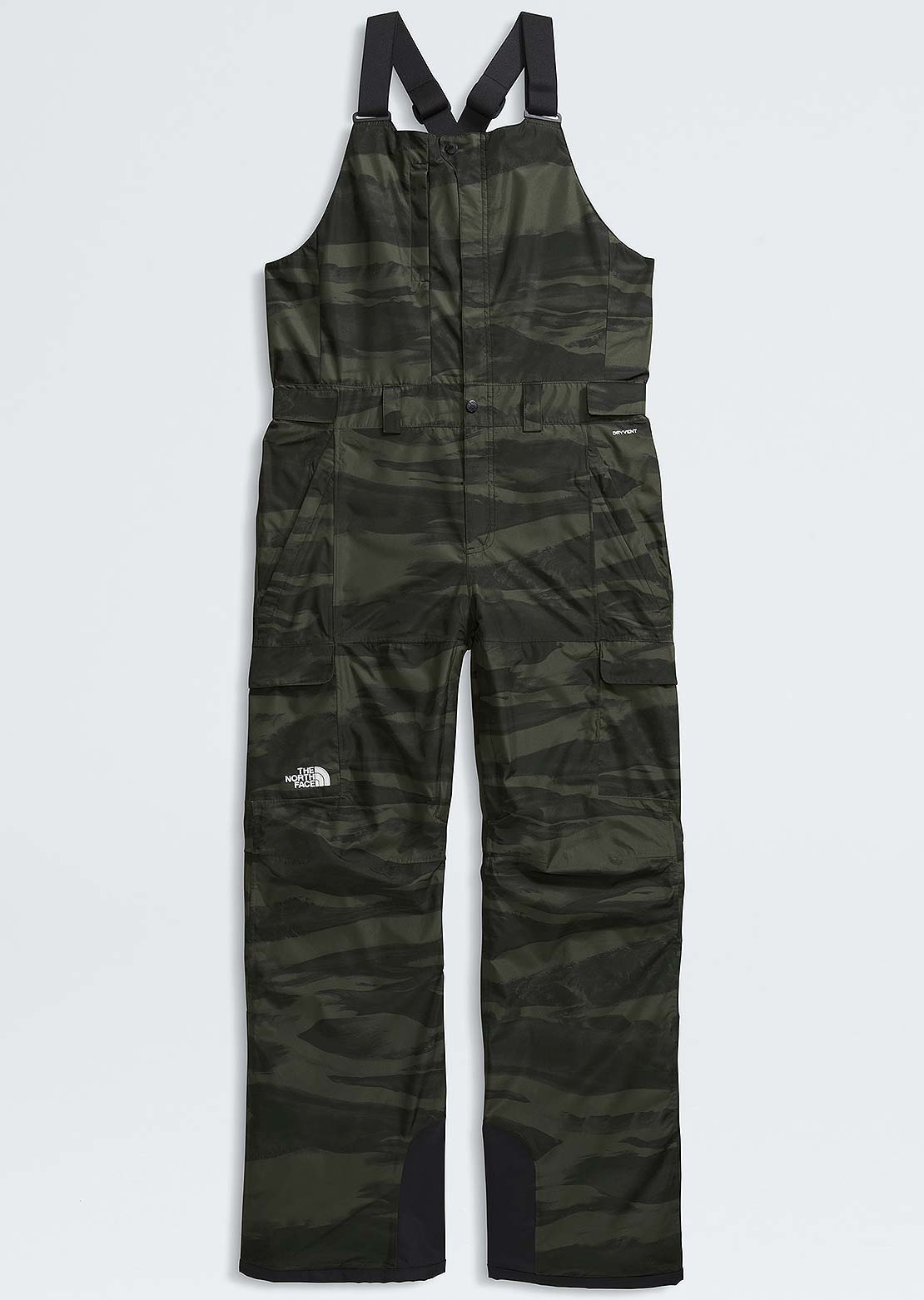 The North Face Men's Freedom Print Bib Pants New Taupe Green Edge of Light Print