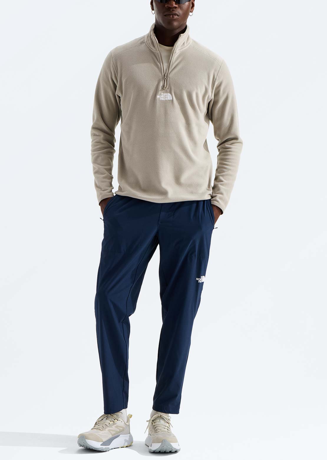 The North Face Men's Glacier 1/4 Zip Embroidered Logo Sweater